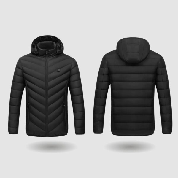 USB Heating Jackets Men Winter Heated Vest Jacket Waterproof Hooded Cotton Coat Super Warm Outdoor Camping Hiking Heated Jacket - Image 7