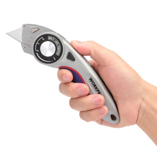 WORKPRO New Folding Knife Security Knives Utility Knife Aluminum Handle Pipe Cutter - Image 3