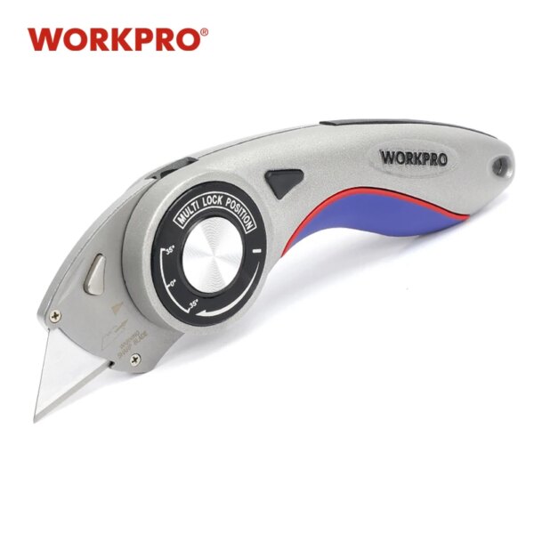 WORKPRO New Folding Knife Security Knives Utility Knife Aluminum Handle Pipe Cutter - Image 7