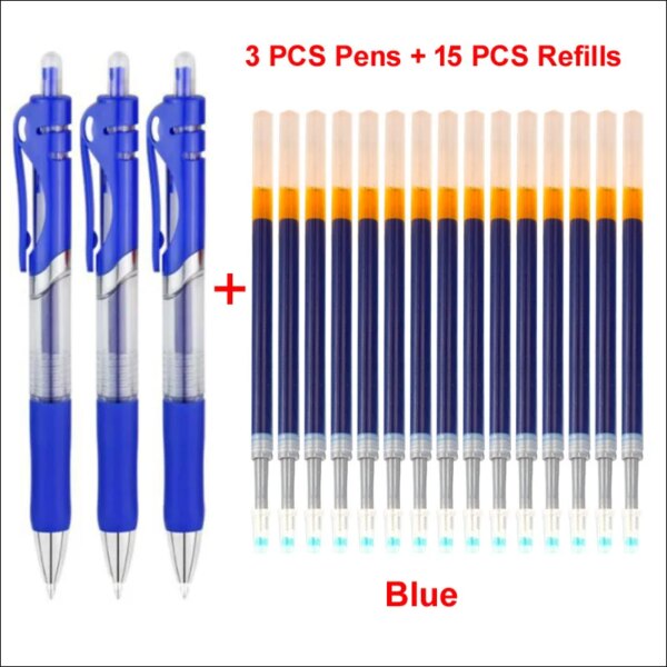 0.5mm 18 PCS/set Gel Pen With Refills For Metal Pens Markers Black / Blue / Red Ink Write Smooth For School Office Business - Image 7