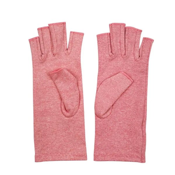 1 Pair Compression Arthritis Gloves Half Finger Arthritic Joint Pain Relief Hand Gloves Therapy Open Fingers Compression Gloves - Image 8