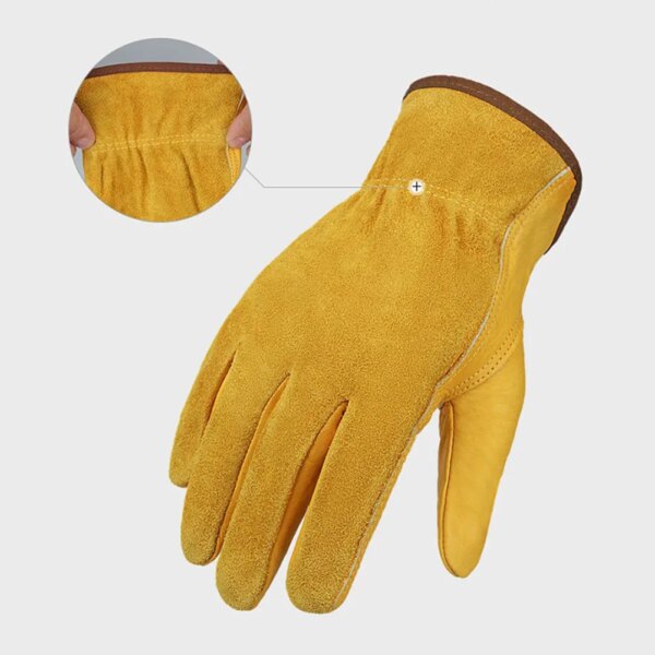 1 Pair Heavy Duty Gardening Gloves Men Women Thorn Proof Leather Work Gloves Garden Cleaning Household Supplies Industrial Glove - Image 4