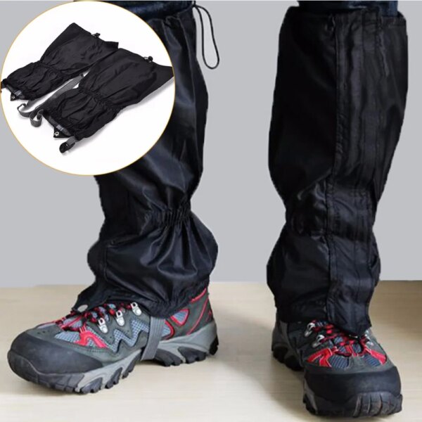 1 Pair Waterproof Leg Gaiters Hiking Trekking Gaiters Breathable Legging Skiing Shoes Cover Legs Protection Guard For Camping