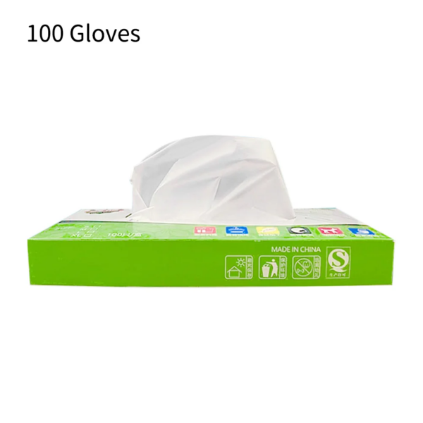 100Pcs Disposible Gloves One-time Gloves Kitchenware Transparent Thickened TPE Gloves Food Grade Protective Film Gloves - Image 5