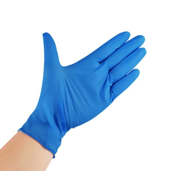 100pc Blue Disposable Latex Gloves Dishwashing Kitchen Work Rubber Garden Protective Gloves Left and Right Hand Universal#T2 - Image 3