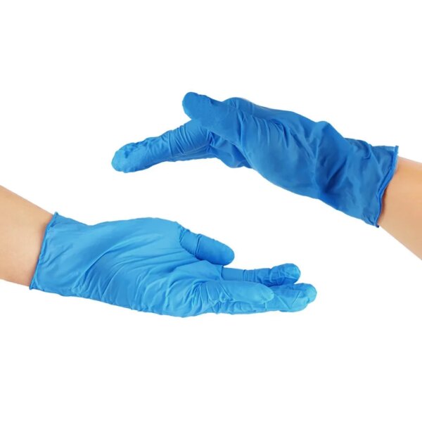 100pc Blue Disposable Latex Gloves Dishwashing Kitchen Work Rubber Garden Protective Gloves Left and Right Hand Universal#T2 - Image 6