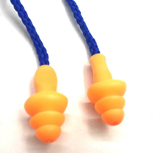 10Pcs Soft Silicone Corded Ear Plugs Ears Protector Reusable Hearing Protection Noise Reduction Earplugs Earmuff - Image 4