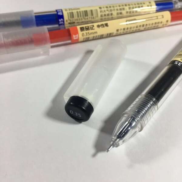 12 Pcs/Set Style  Gel Pen 0.35mm Black Blue red Ink Pen Maker Pen School Office student Exam Writing School MUJI Pen Style - Image 3