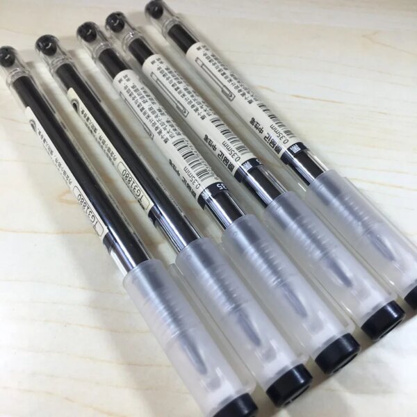 12 Pcs/Set Style  Gel Pen 0.35mm Black Blue red Ink Pen Maker Pen School Office student Exam Writing School MUJI Pen Style - Image 5