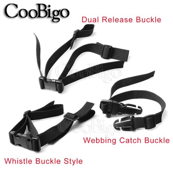 1Pcs Dual Release Buckle Adjustable Whistle Chest Harness Straps Webbing Outdoor Camping Tactical Backpack Accessories 20mm 25mm - Image 2