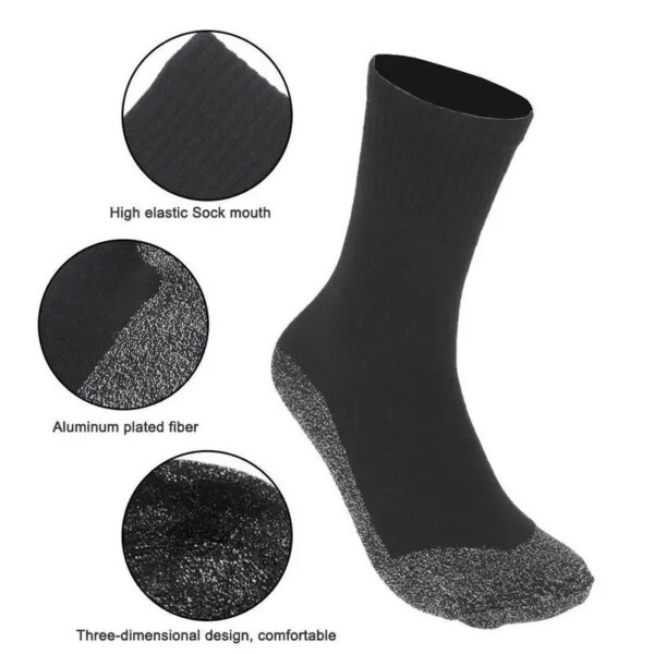 1pair Outdoor 35 Degrees Winter Thermal Socks Aluminized Warmer Socks Fiber Soft Ultimate Keep Foot Comfort Super Unique Th P9Q8 - Image 6