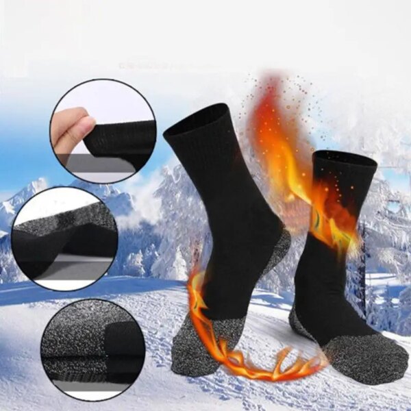 1pair Outdoor 35 Degrees Winter Thermal Socks Aluminized Warmer Socks Fiber Soft Ultimate Keep Foot Comfort Super Unique Th P9Q8