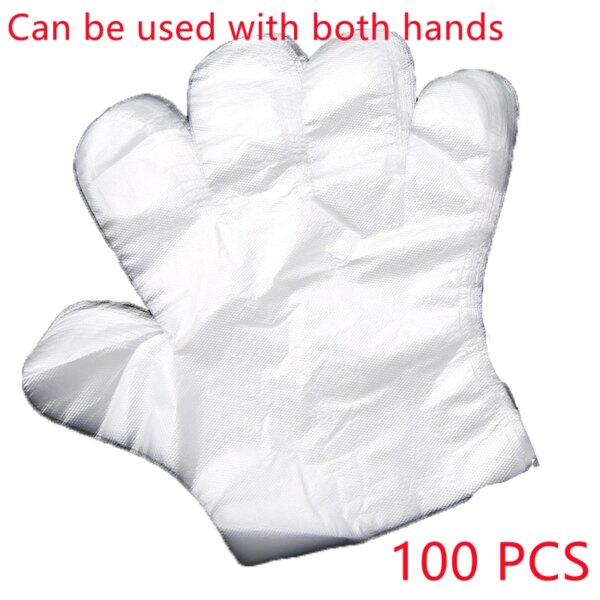 200Pcs/100Pcs Plastic Large Disposable Polyethylene Clear Gloves Food Dealing Cooking Cleaning Kitchen Restaurant BBQ Accessory - Image 6