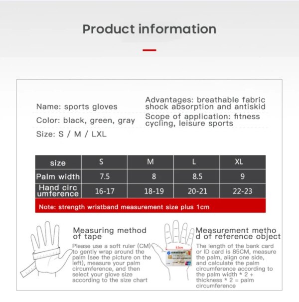 2021 New Professional Gym Fitness Gloves Power Weight Lifting Women Men Crossfit Workout Bodybuilding Half Finger Hand Protector - Image 6