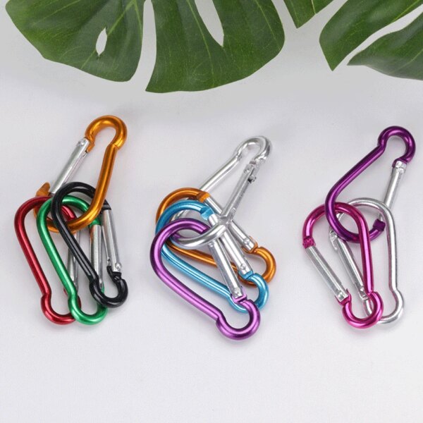 20PCS Aluminum Carabiner Key Chain Clip Outdoor Camping Keyring Snap Hook Water Bottle Buckle Travel Climbing Accessories NEW - Image 5