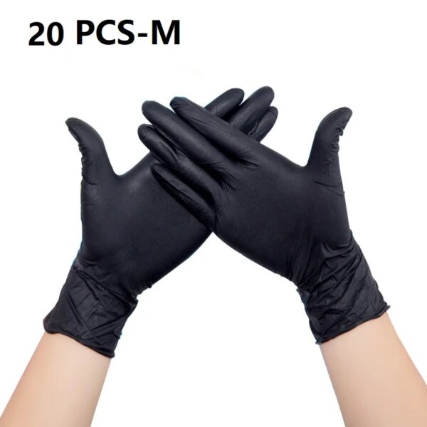 20Pc Pure Nitrile Rubber Gloves Kitchen / Hotel / Restaurant / Medical Safety Protection Disposable Gloves Men/women Clean Glove - Image 3