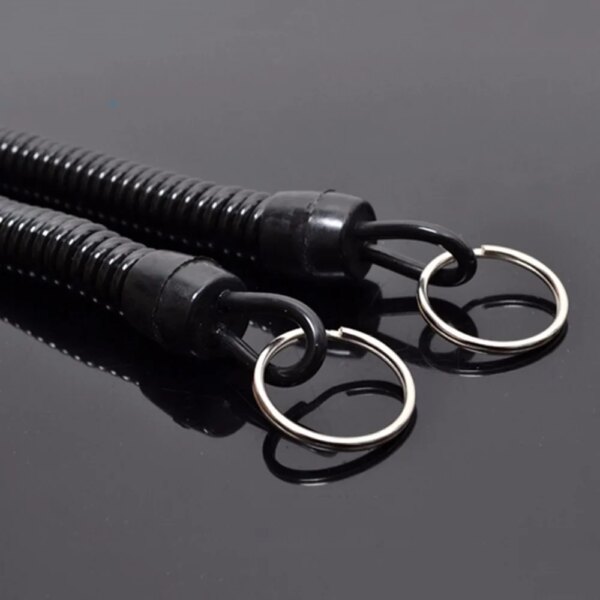 2Pcs Boating Kayak Fishing Secure Rope Fishing Rod Fish Pliers Lip Grips Tackle Tool Protect Lanyards Cord Rope with Carabiner - Image 2