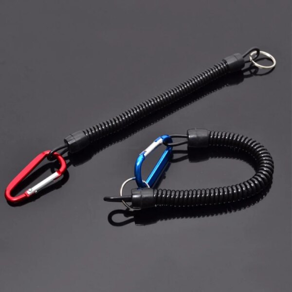 2Pcs Boating Kayak Fishing Secure Rope Fishing Rod Fish Pliers Lip Grips Tackle Tool Protect Lanyards Cord Rope with Carabiner - Image 3