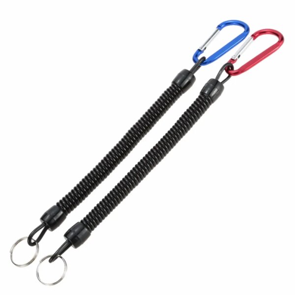 2Pcs Boating Kayak Fishing Secure Rope Fishing Rod Fish Pliers Lip Grips Tackle Tool Protect Lanyards Cord Rope with Carabiner - Image 5