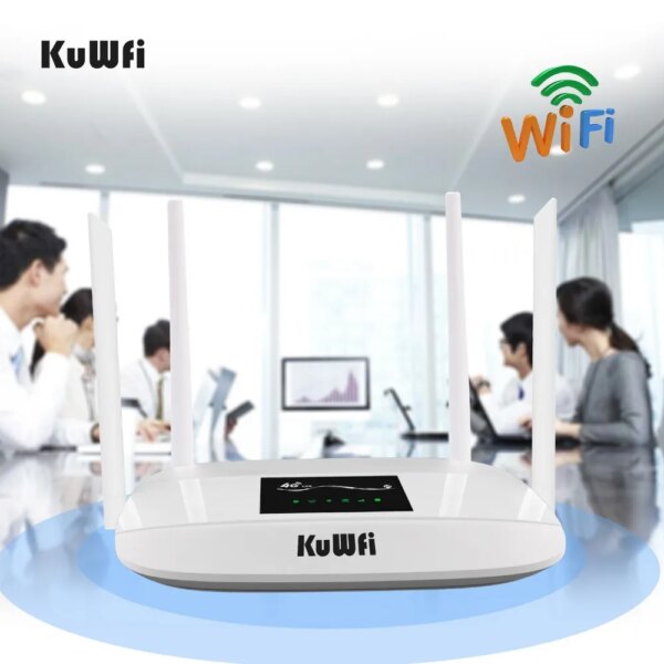 300Mbps Unlocked 4G LTE CPE Wireless Router Support SIM Card 4Pcs Antenna With LAN Port Support up to 32 Wifi users - Image 5