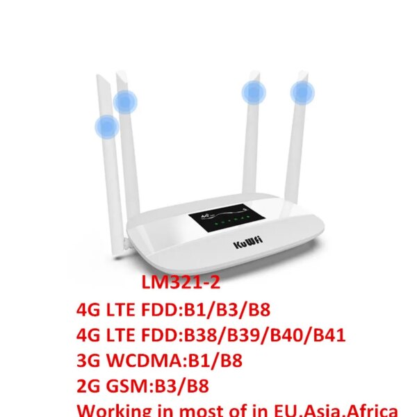 300Mbps Unlocked 4G LTE CPE Wireless Router Support SIM Card 4Pcs Antenna With LAN Port Support up to 32 Wifi users - Image 8