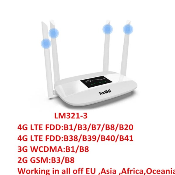300Mbps Unlocked 4G LTE CPE Wireless Router Support SIM Card 4Pcs Antenna With LAN Port Support up to 32 Wifi users - Image 9