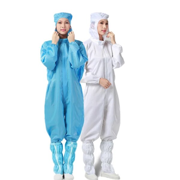 4colors Protective Clothing Clean Clothes Anti-static Coat Work Wear White/Blue/Yellow/Pink New - Image 2