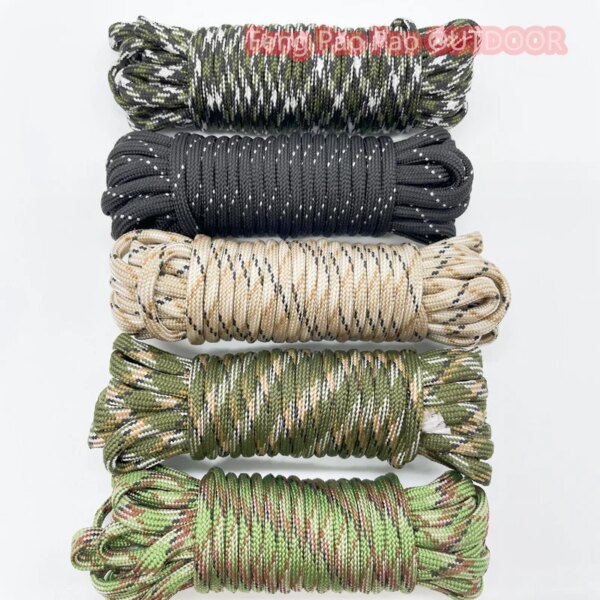 5 Meters Dia.4mm 7 Stand Cores Parachute Cord Lanyard Outdoor Camping Rope Climbing Hiking Survival Equipment Tent Accessories - Image 3