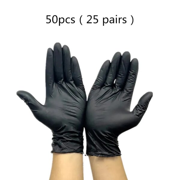 50/100pcs Black Disposable Nitrile Gloves Latex Powder Free Small Medium Large Pink Tattoo Glove For Work Kitchen Clean XS XL - Image 7