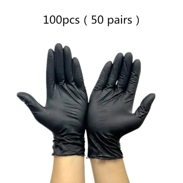 50/100pcs Black Disposable Nitrile Gloves Latex Powder Free Small Medium Large Pink Tattoo Glove For Work Kitchen Clean XS XL - Image 8