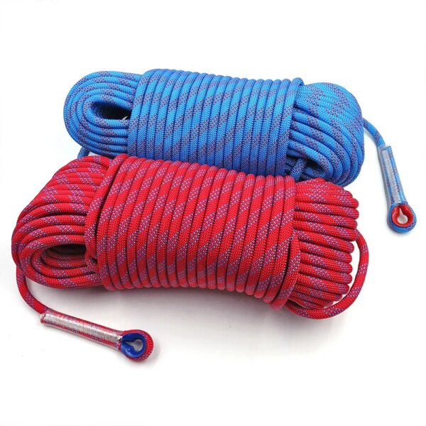 50m Static Rock Climbing Rope 10mm Tree Wall Climbing Equipment Gear Outdoor Survival Fire Escape Rescue Safety Rope 10m 20m 30m