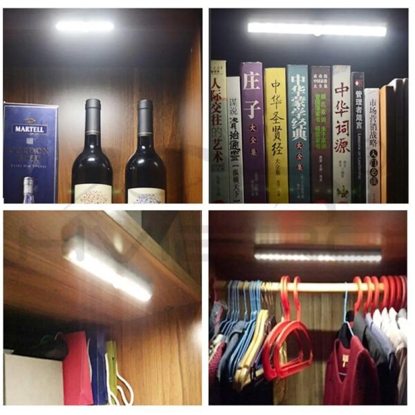 6/10LED PIR Motion Sensor Lamp Cupboard Wardrobe Bed Lamp Under Cabinet Night Light Smart Light Perception For Closet Stairs Led - Image 4