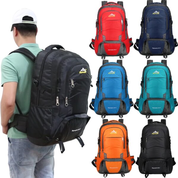 60L Outdoor Long Distance Shoulders Bag Cycling Backpack Mountaineering Camping Travelling Knapsack Climbing Hiking Rucksack