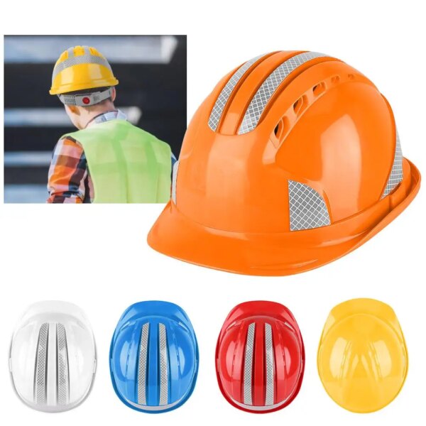 ANPWOO Worker Construction Site Protective Cap Ventilate ABS Hard Hat Reflective Stripe Safety Helmet - Image 3