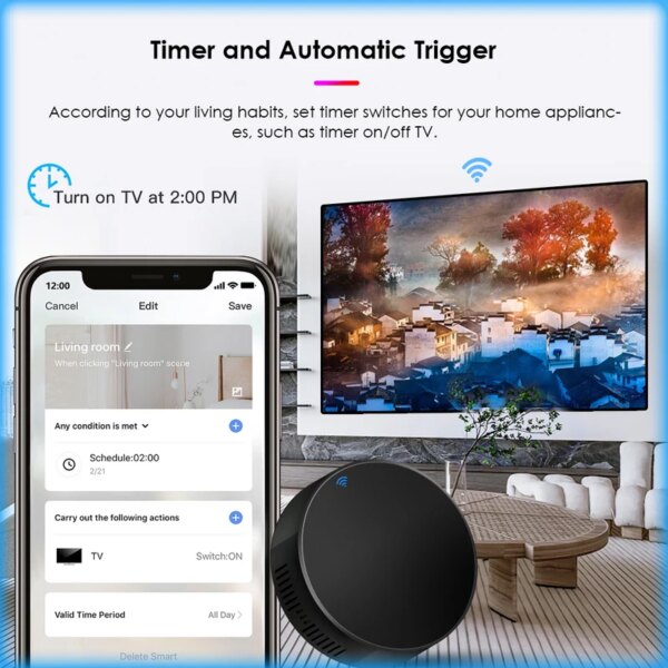 AUBESS Tuya WiFi IR Remote Control Smart Universal For TV Air Conditioner Remote Control Work With Alexa Google Home Alice - Image 4