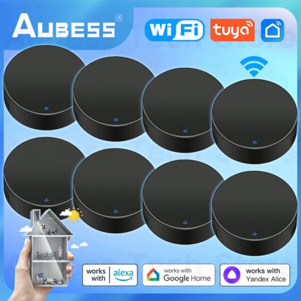 AUBESS Tuya WiFi IR Remote Control Smart Universal For TV Air Conditioner Remote Control Work With Alexa Google Home Alice