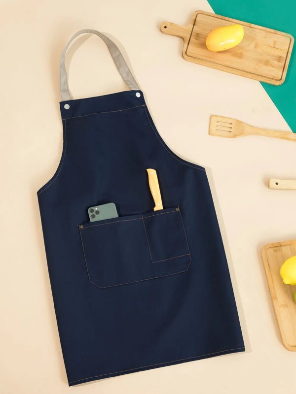 Adjustable Chef apron hotel restaurant kitchen chef overalls apron coffee shop long halter anti-fouling apron - Image 3