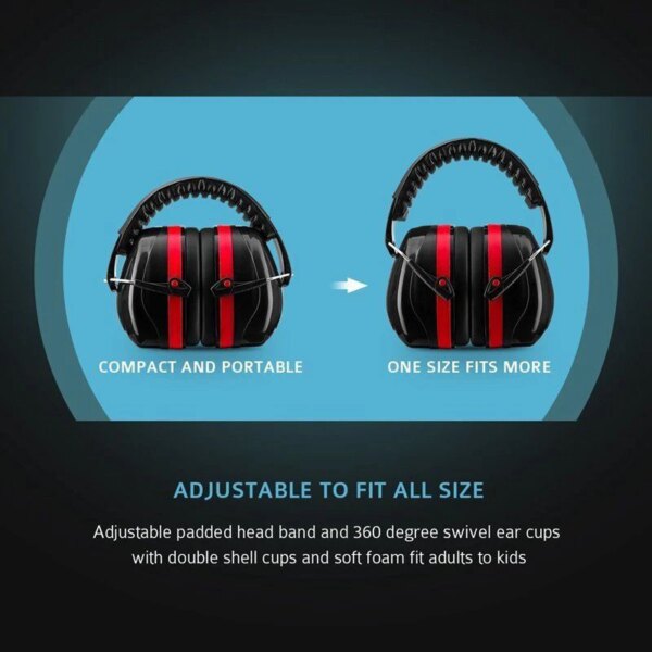 Adjustable Ear Defenders Earmuffs Hearing Protection Ear Defenders Noise Reduction For Sport Shooting For Adults Children - Image 5