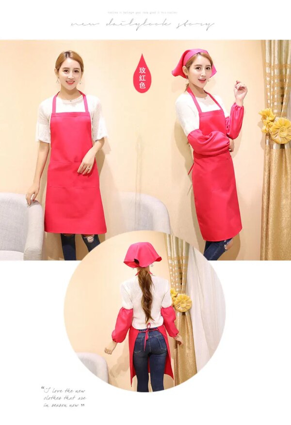 Advertising Apron Polyester Coffee Shop Fruit Clerk Supermarket Overalls Kitchen Bib Work Wear Printing Logo - Image 3