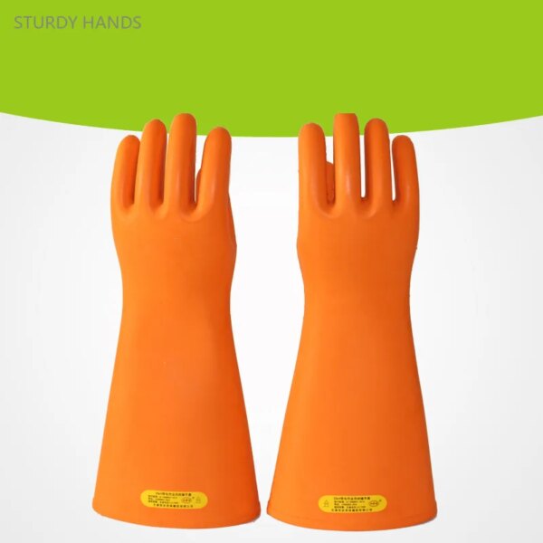 Anti-electricity Protect Gloves Rubber High Voltage Electrical Insulating Gloves 25KV Insulated Gloves Workplace Safety Supplies - Image 2