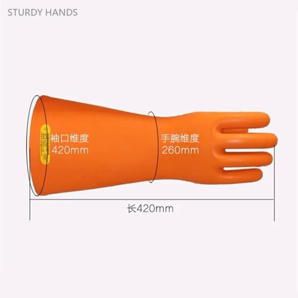 Anti-electricity Protect Gloves Rubber High Voltage Electrical Insulating Gloves 25KV Insulated Gloves Workplace Safety Supplies - Image 4