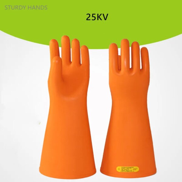 Anti-electricity Protect Gloves Rubber High Voltage Electrical Insulating Gloves 25KV Insulated Gloves Workplace Safety Supplies