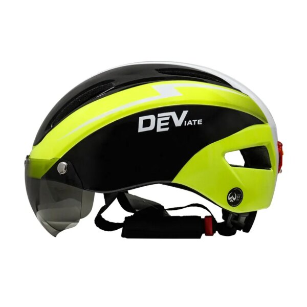 Bicycle Helmet with Light Goggles Cycling Bicycle Mountain Bike Helmet Glasses Integrated Helmet Multiple Color and Size - Image 2