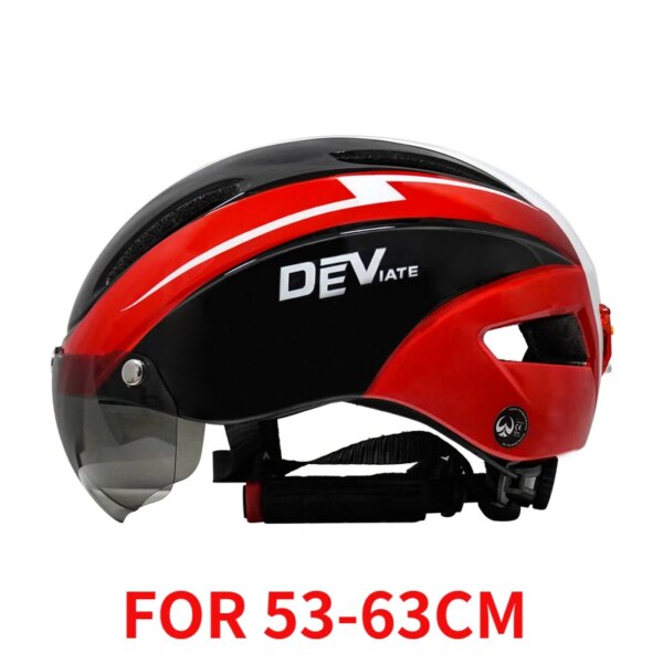 Bicycle Helmet with Light Goggles Cycling Bicycle Mountain Bike Helmet Glasses Integrated Helmet Multiple Color and Size