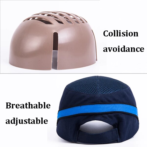 Black Baseball Bump Cap Helmet Lightweight Safety Hard Hat Head Protection Cap - Image 2