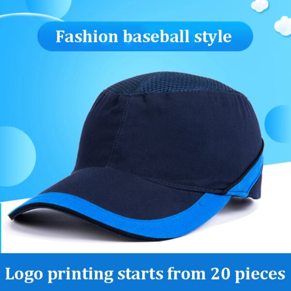 Black Baseball Bump Cap Helmet Lightweight Safety Hard Hat Head Protection Cap - Image 4