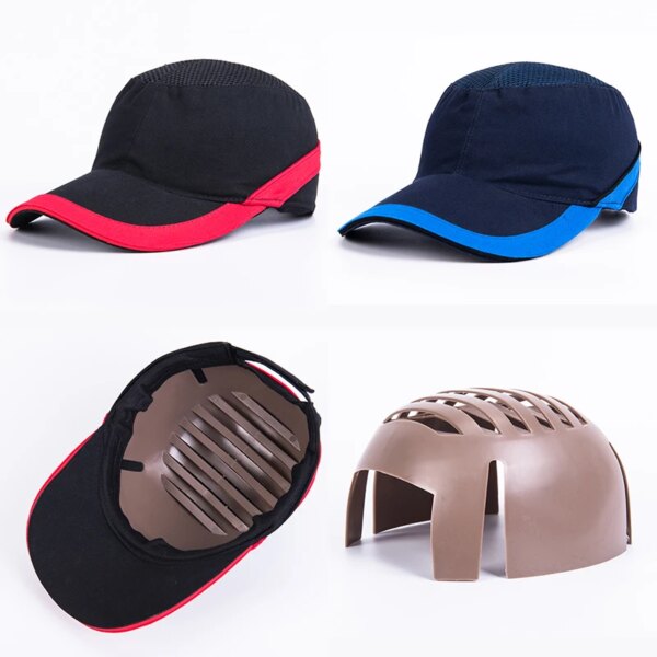 Black Baseball Bump Cap Helmet Lightweight Safety Hard Hat Head Protection Cap - Image 5