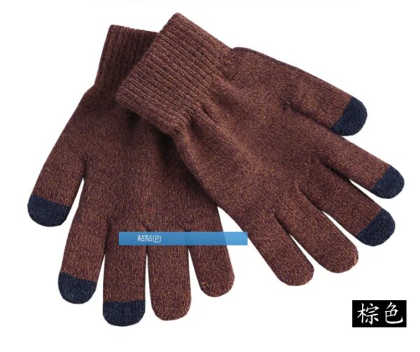 Black Gloves Men Winter Keep Warm Thicker Touchscreen Non-slip Mens All Match Full Finger Top Quality Cold-Proof Mittens Chic - Image 11