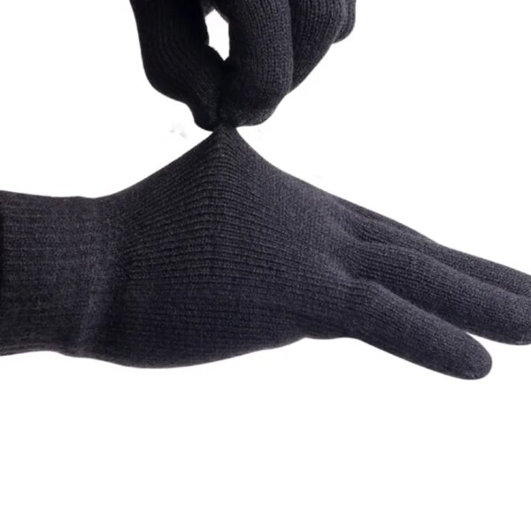 Black Gloves Men Winter Keep Warm Thicker Touchscreen Non-slip Mens All Match Full Finger Top Quality Cold-Proof Mittens Chic - Image 5