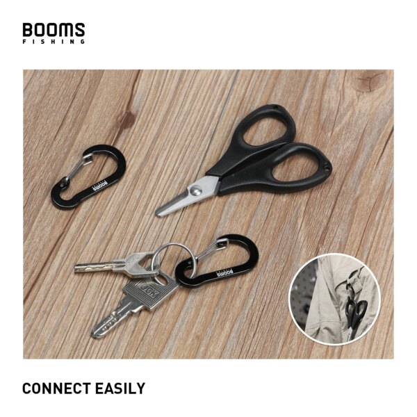 Booms Fishing CC1 Steel Small Carabiner Clips Outdoor Camping  Multi Tool  Fishing Acessories 6pcs - Image 2